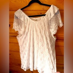 Indigo Soul White Lace Blouse